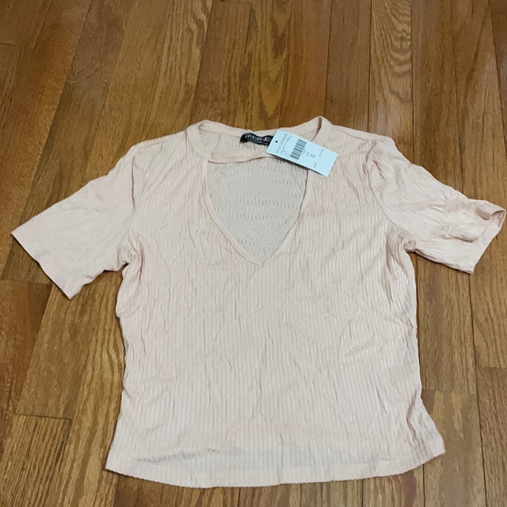 Peach crop top